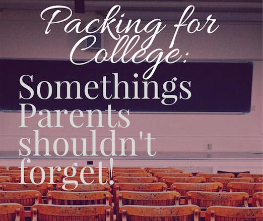 Packing for College – Some items Parents Shouldn’t Forget that don’t require any room!